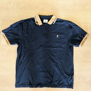 Burberry Dark Blue Polo with Tan Trim